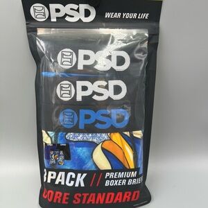 3 Pack! PSD 7" Inseam Banana Blingnana Core Standard Boxer Briefs Sz M, 32-34